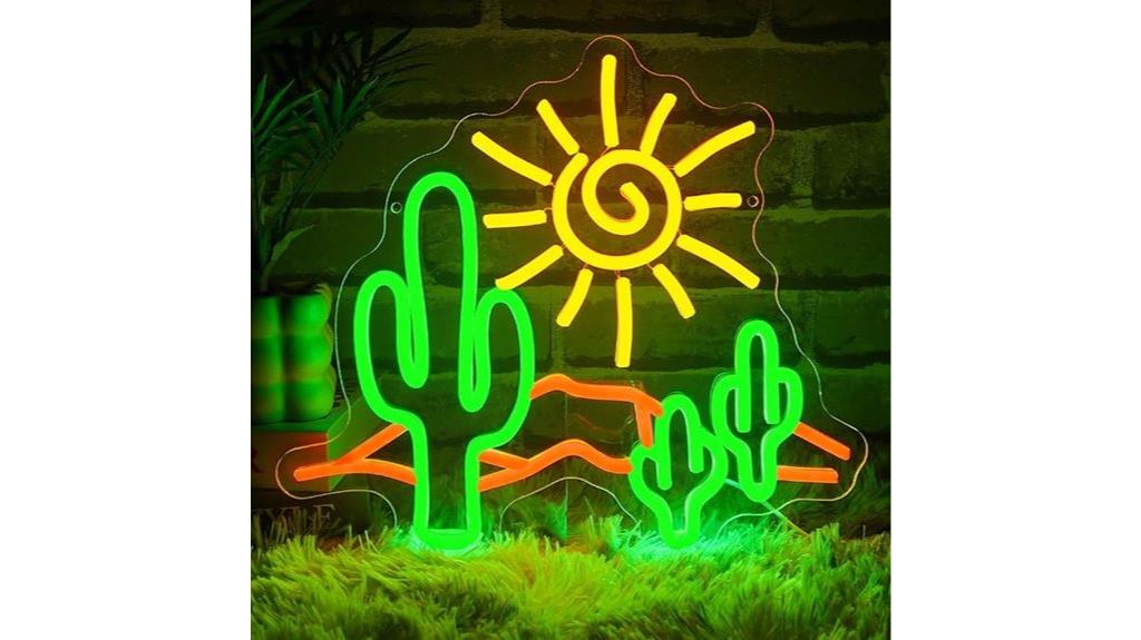 desert sunset neon sign