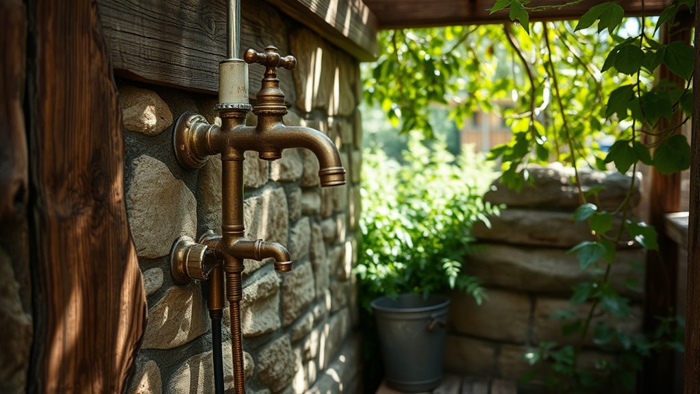design minimalist rustic outdoor shower
