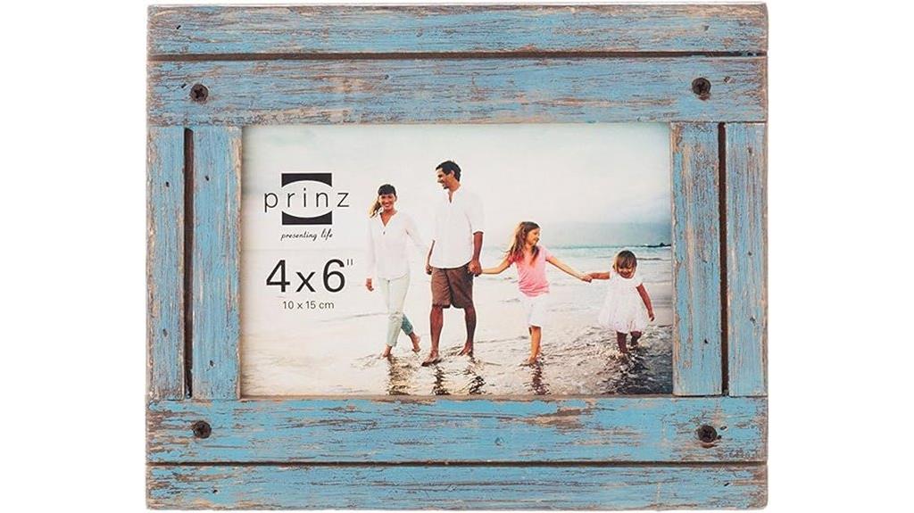 distressed wood photo frame