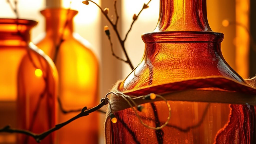 diy amber glass decor