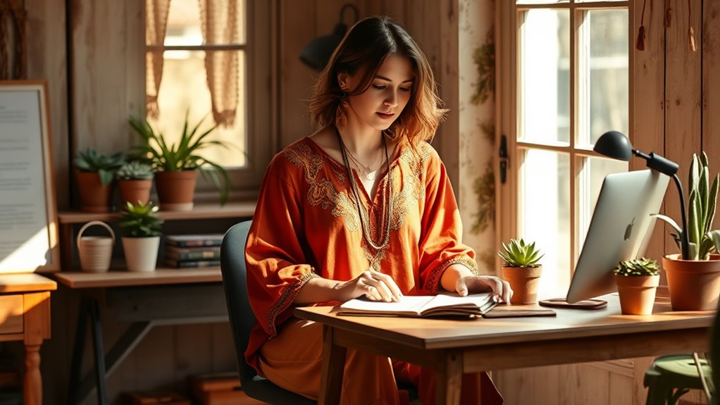 earthy tones create cozy professionalism