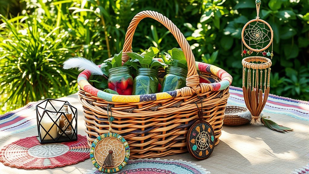 eclectic boho picnic accessories