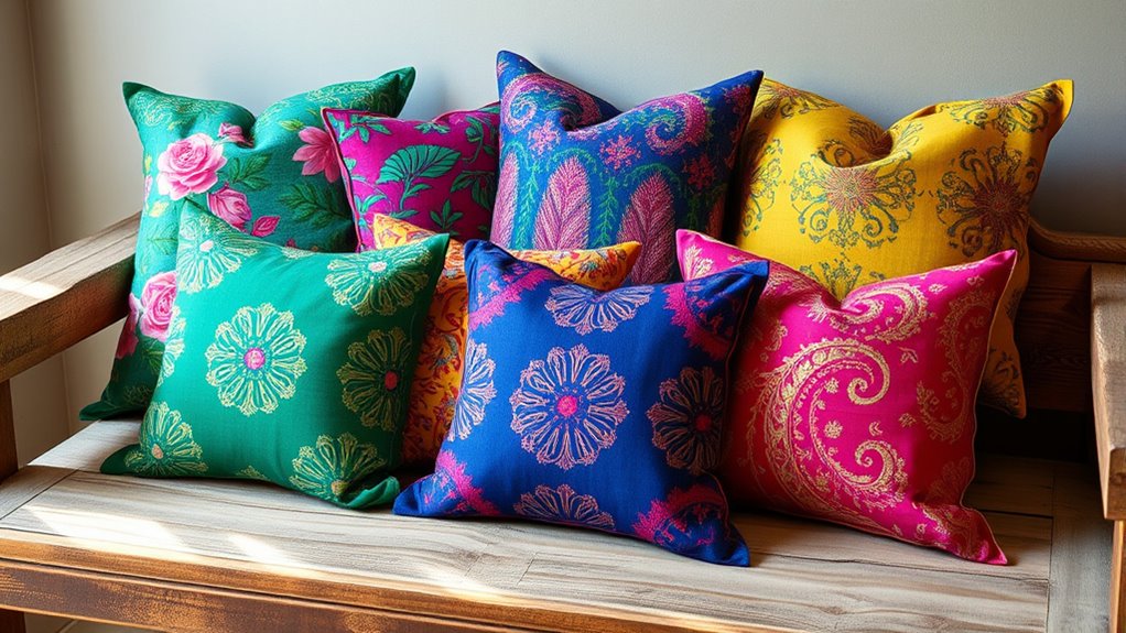 eco friendly sari pillow collection
