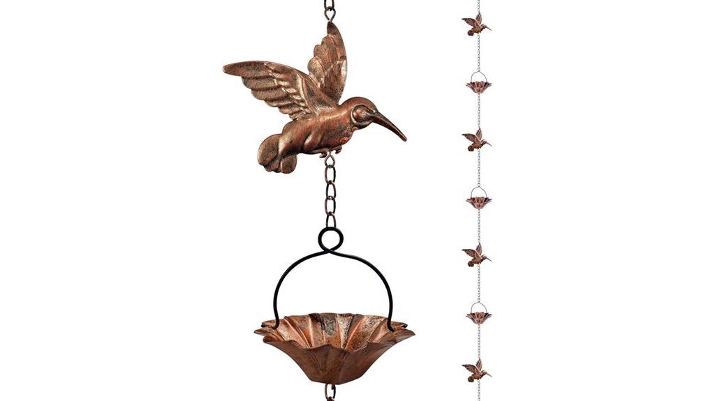 eight and a half foot copper rain chains