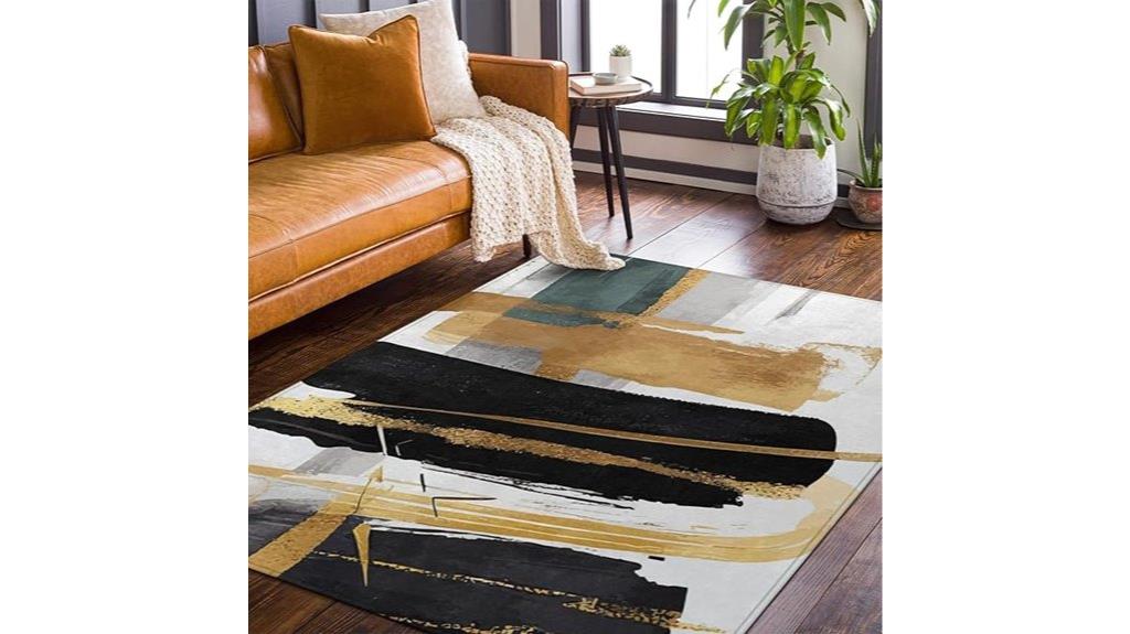 elegant black gold rug