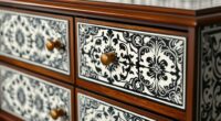 elegant bone inlay storage furniture