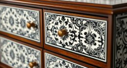 elegant bone inlay storage furniture