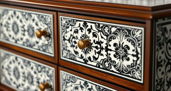 elegant bone inlay storage furniture