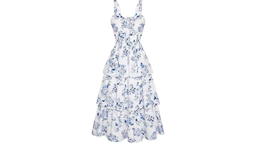 elegant floral maxi dress