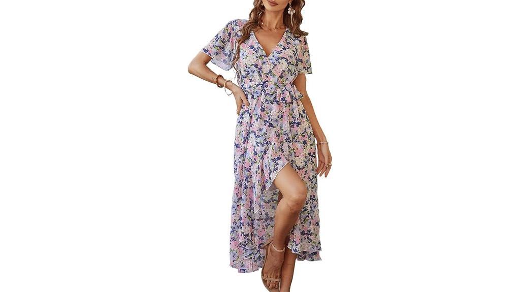 elegant floral maxi dress