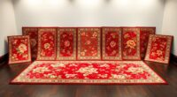 elegant floral silk carpets