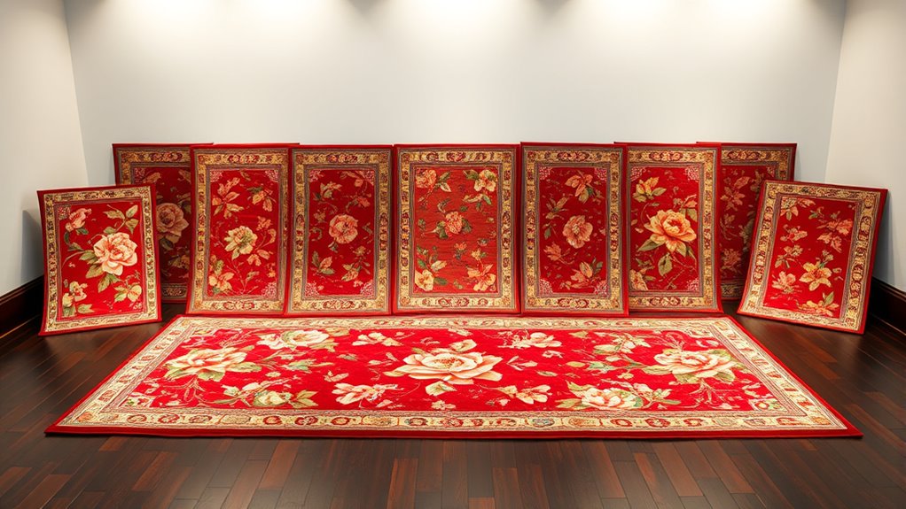 elegant floral silk carpets
