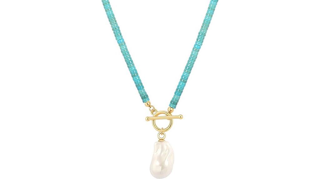 elegant pearl gold necklace