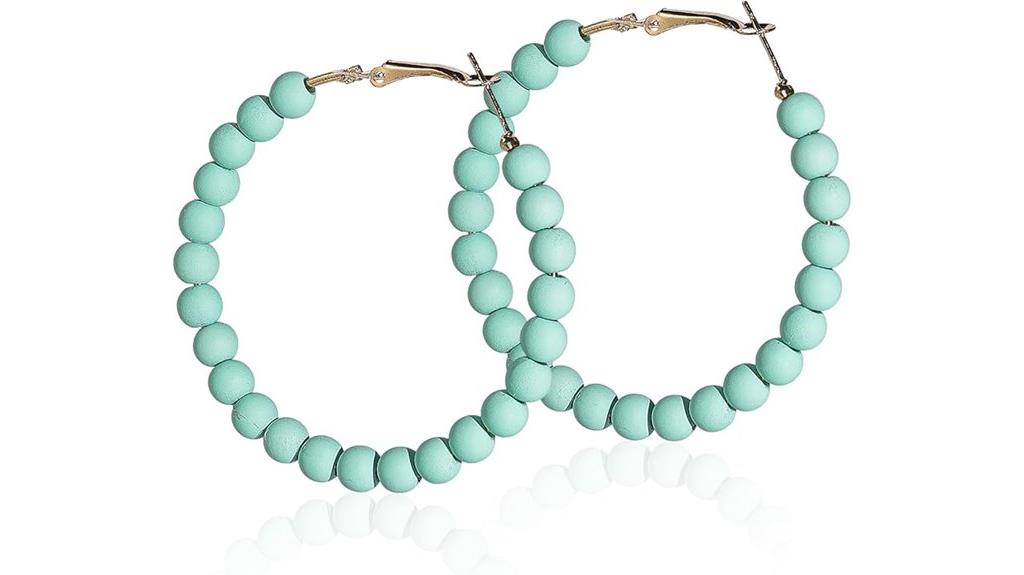 elegant resin hoop earrings