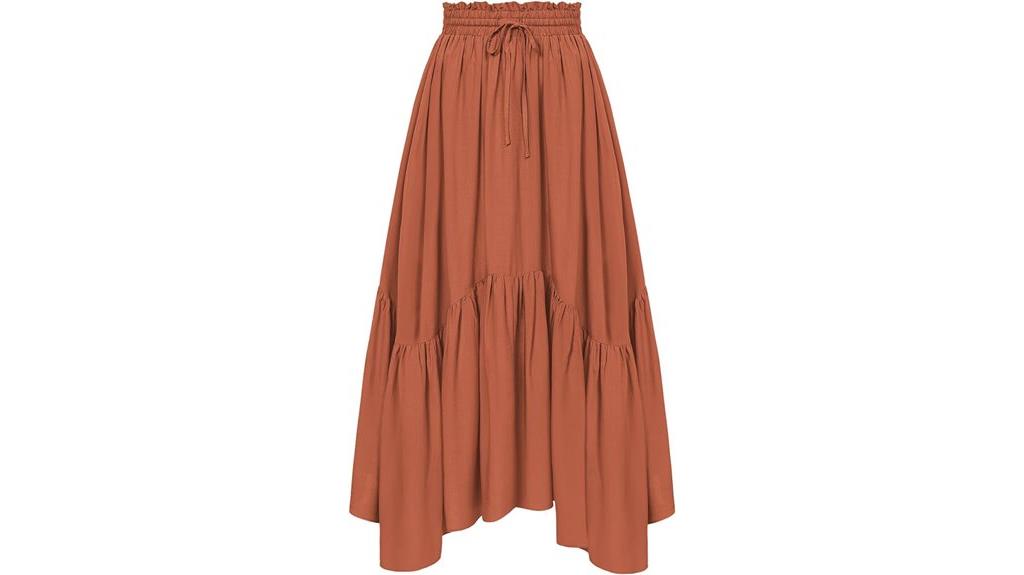elegant scarlet maxi skirts