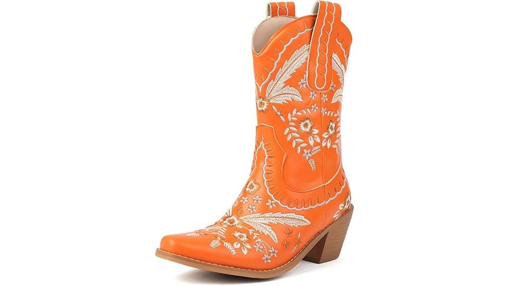 embroidered cowgirl booties