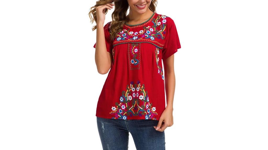 embroidered mexican peasant blouse