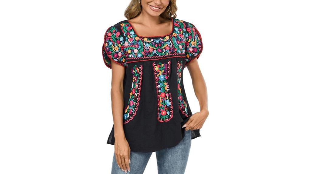 embroidered traditional mexican blouse