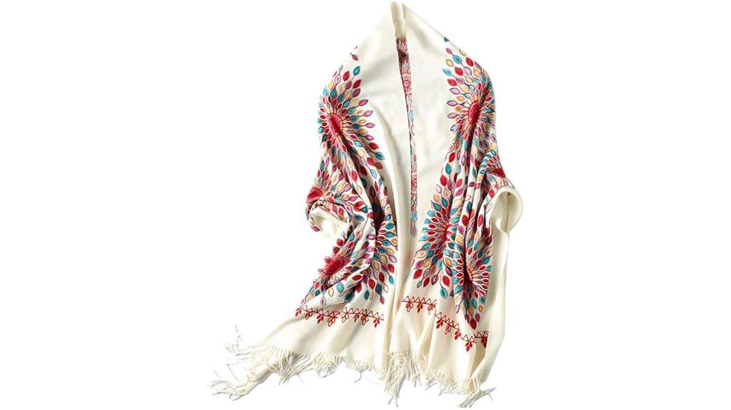 embroidered women s shawl wrap