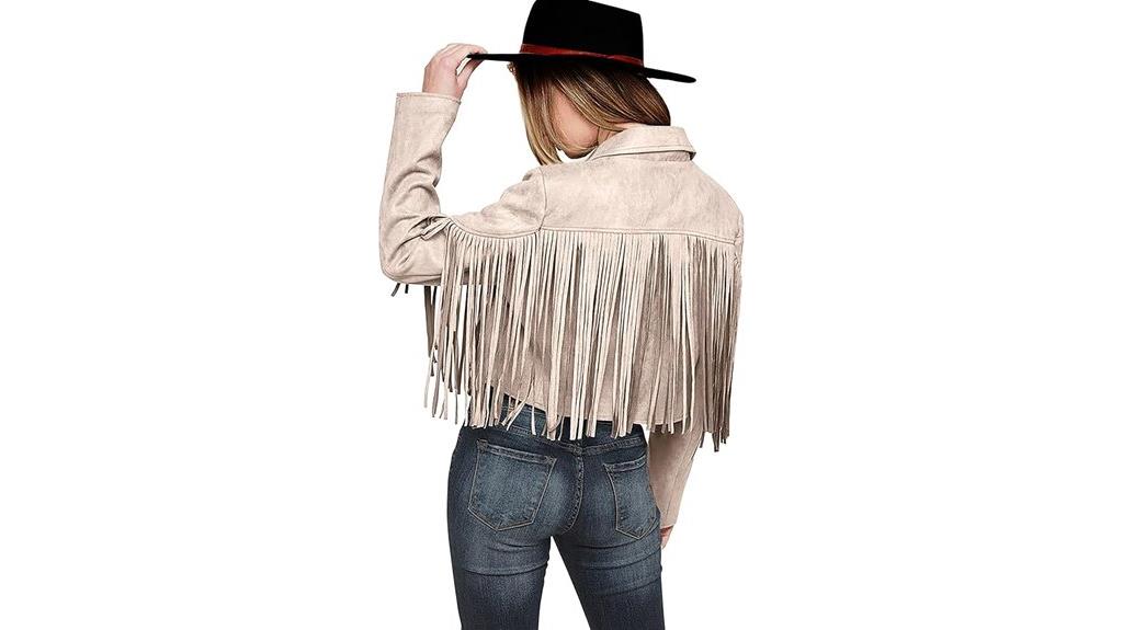 faux suede tassel jacket