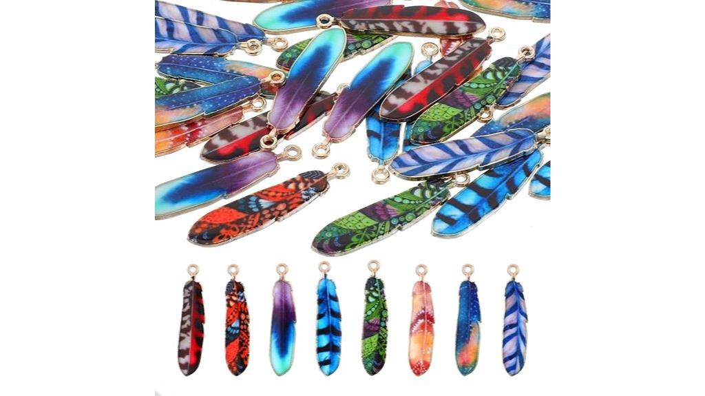 feather pendant jewelry supplies