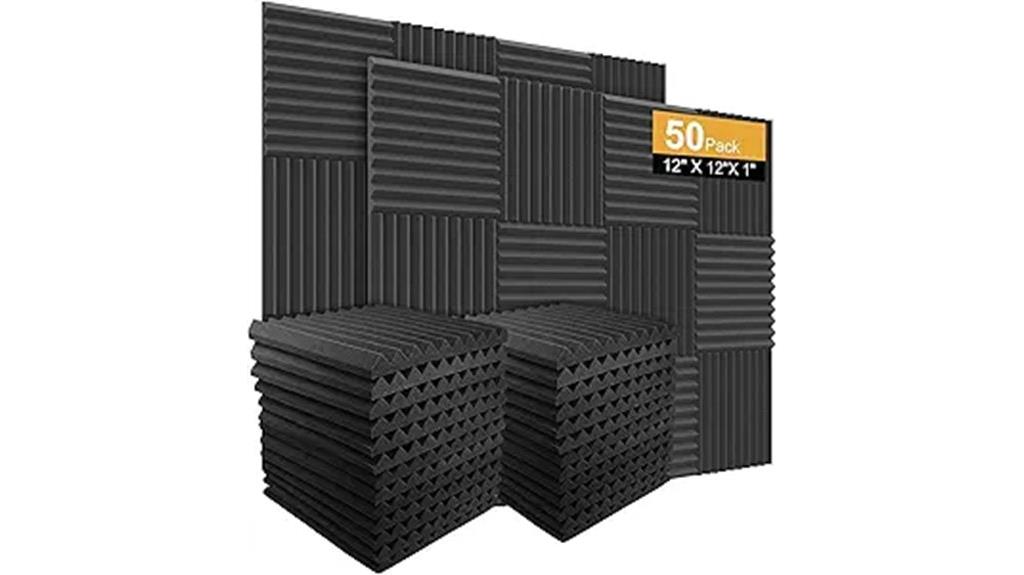 fifty black acoustic panels