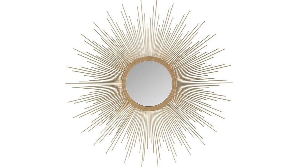 fiore metal sunburst mirror