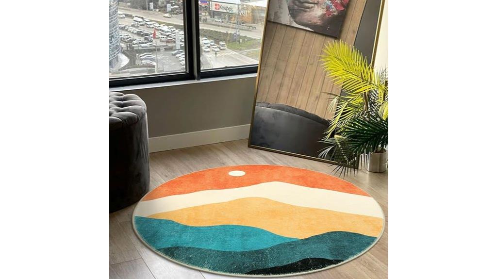 five foot round bedroom rug