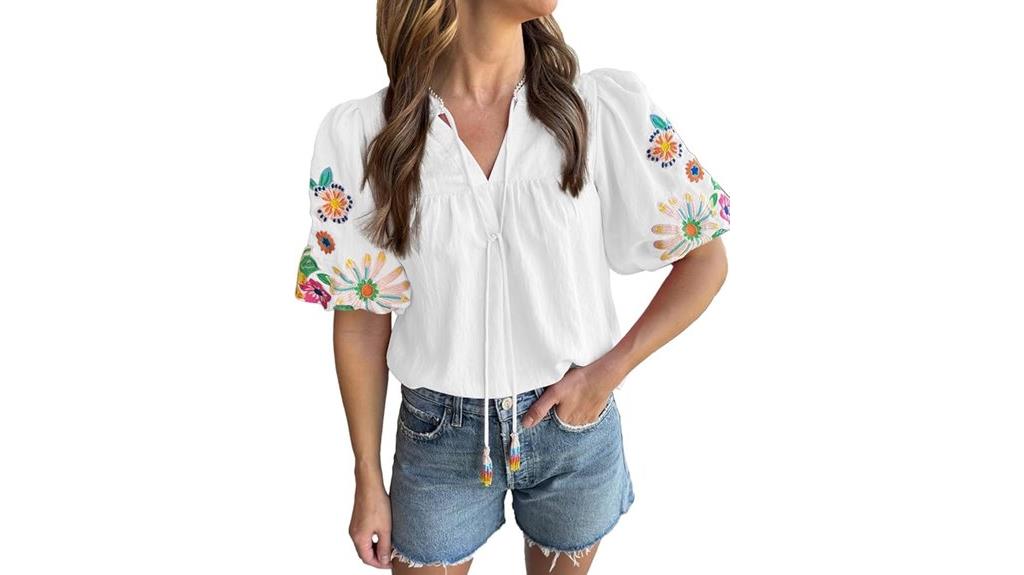 floral boho summer blouse