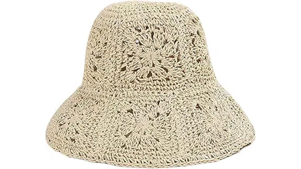 floral crochet sun hat