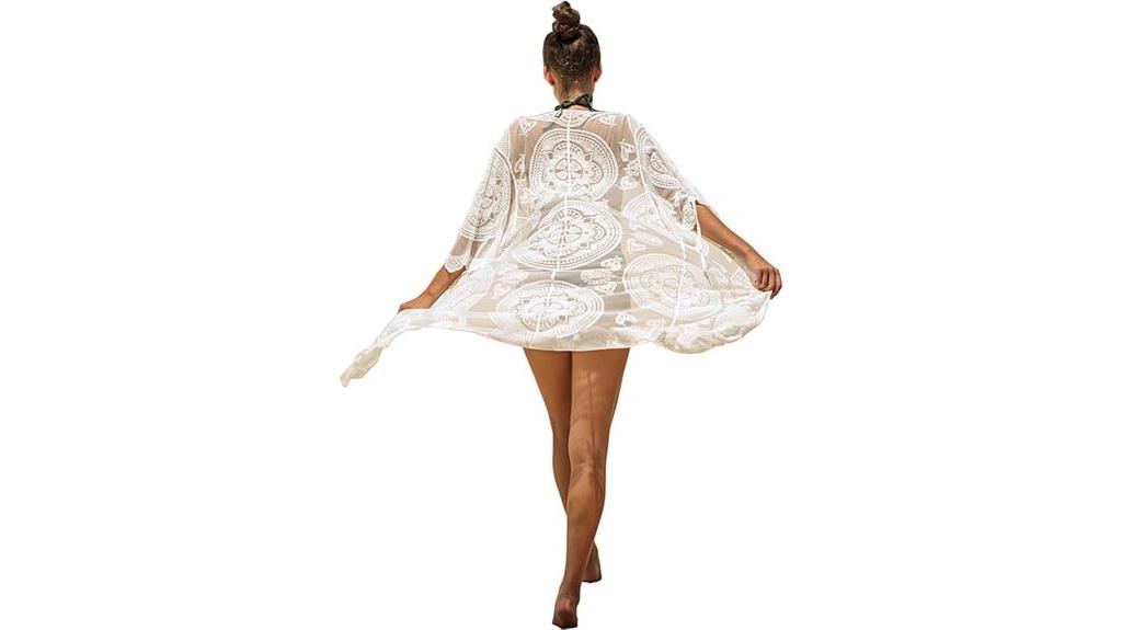 floral lace beach kimono