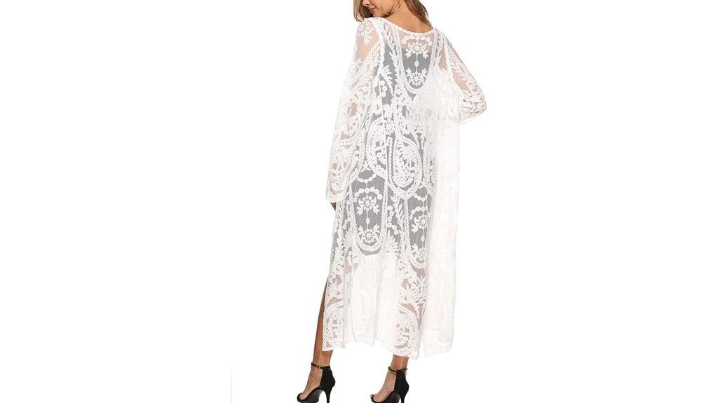 floral lace sheer kimono
