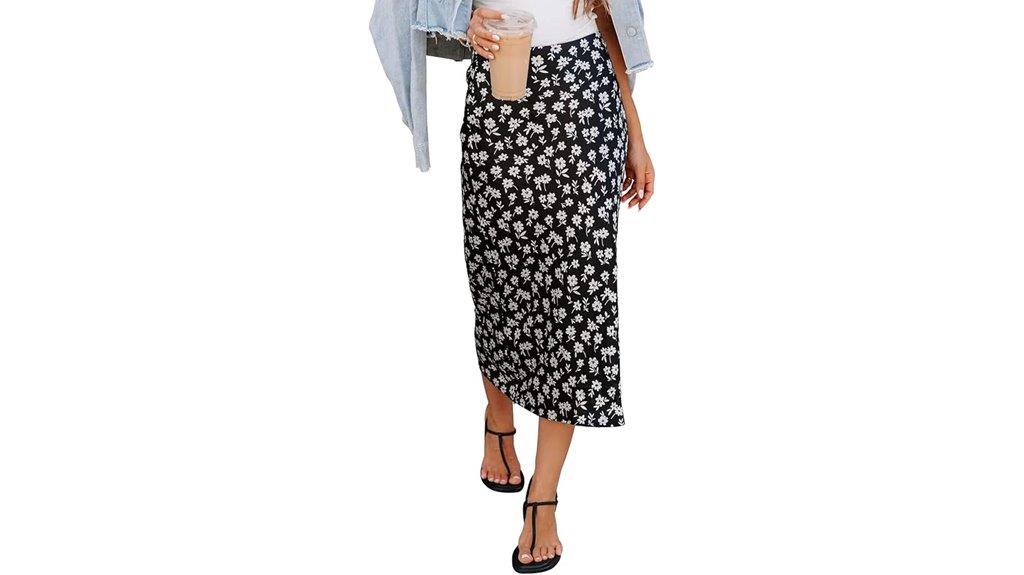 floral midi skirt