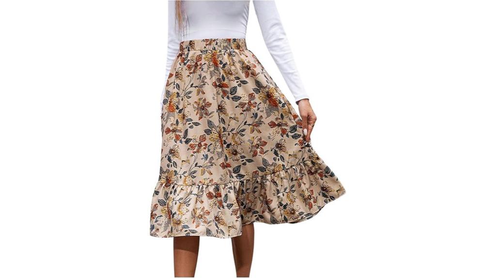 floral midi skirt
