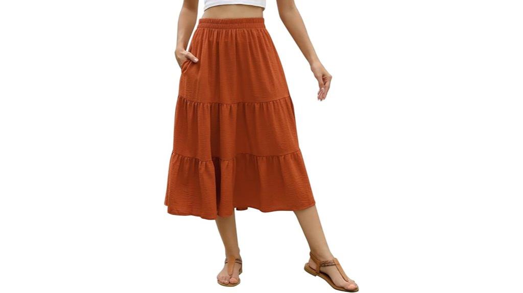 floral midi skirt with pockets