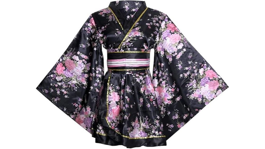 floral short kimono dress