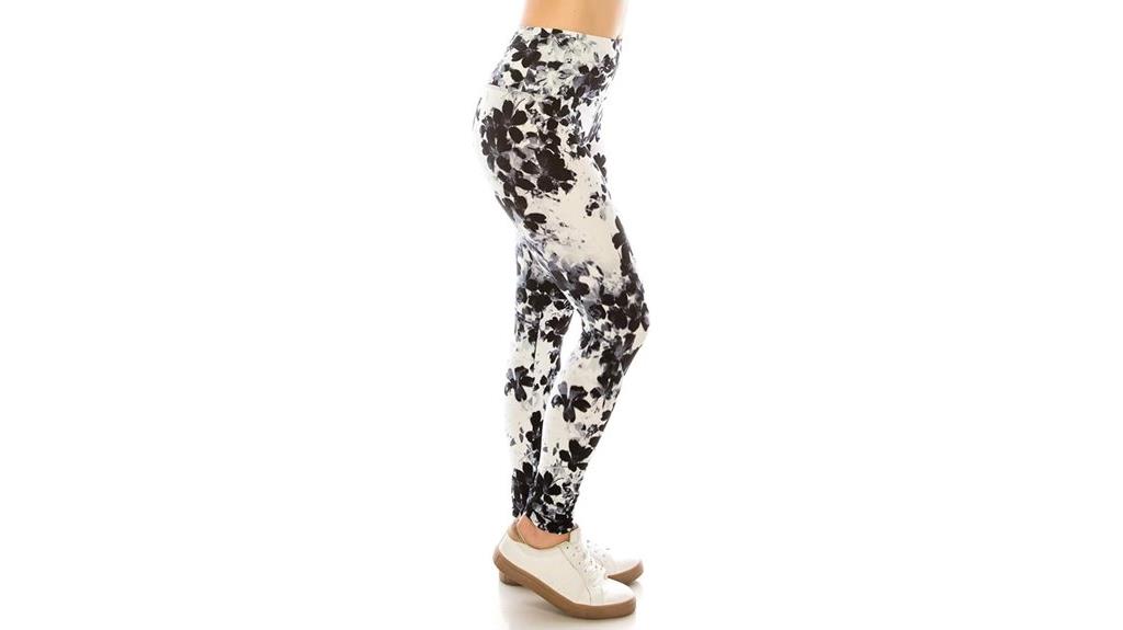 floral space print leggings