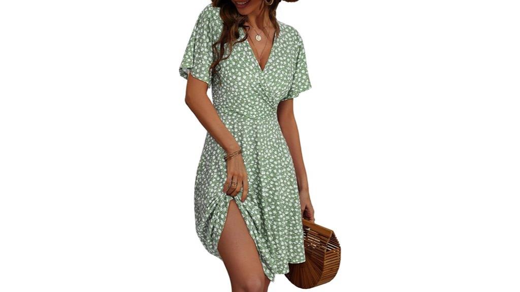 floral v neck midi