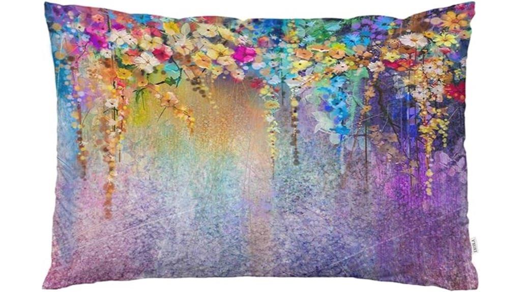 floral watercolor pillow cover