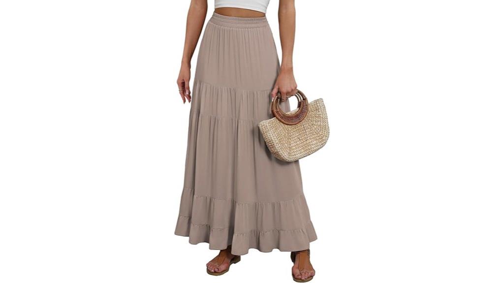 flowy elastic waist maxi