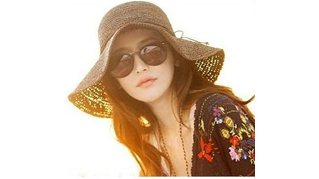 foldable bohemian straw hat