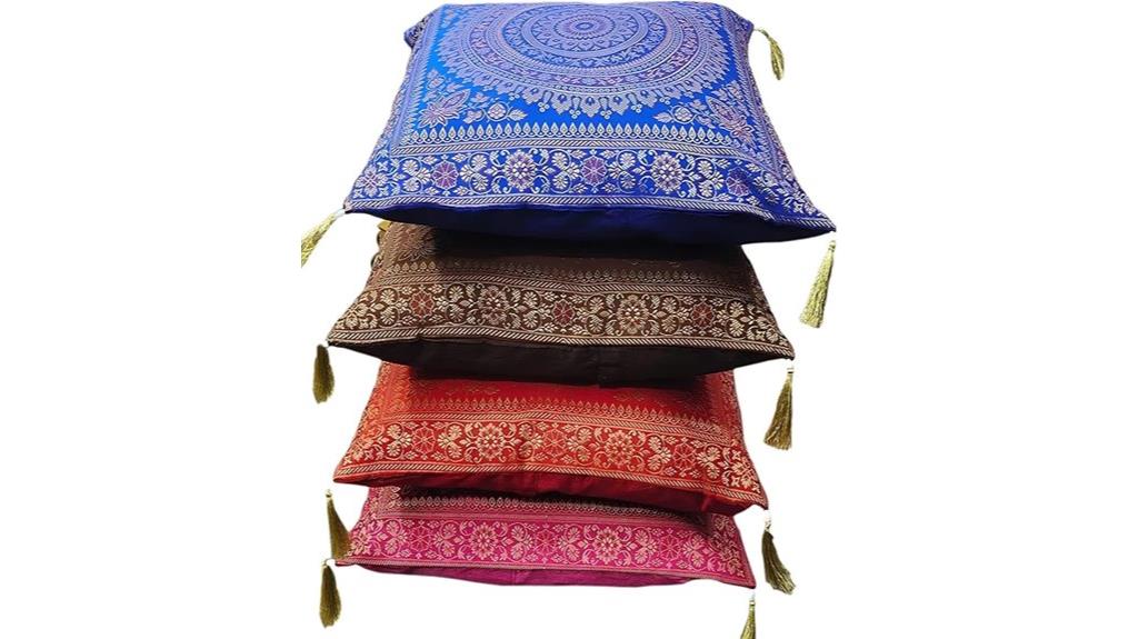 four boho pillow covers
