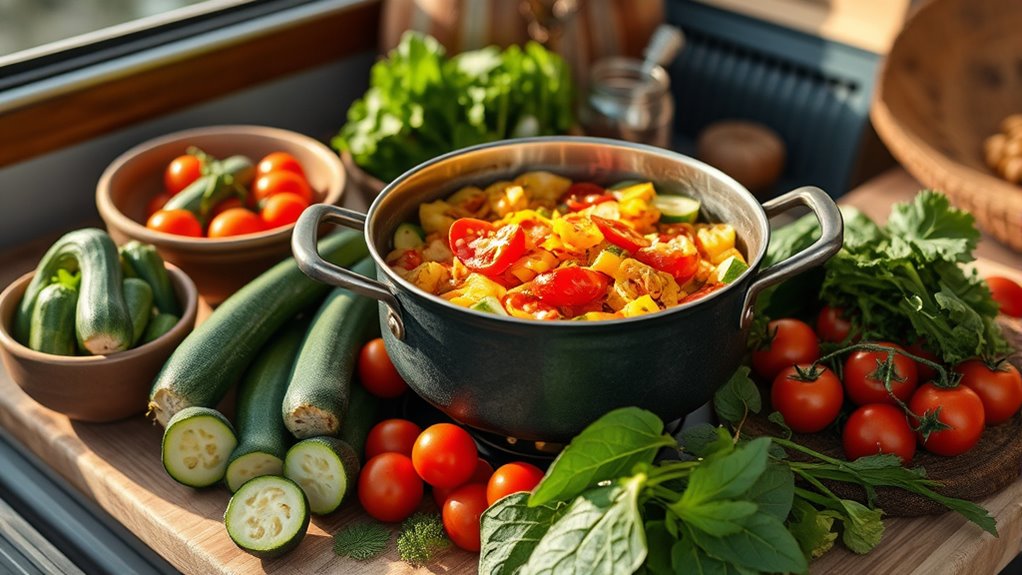 fresh vibrant vegetable dishes