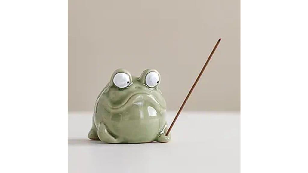 frog ceramic incense holder