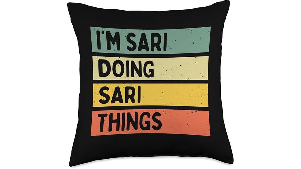 funny personalized throw pillow
