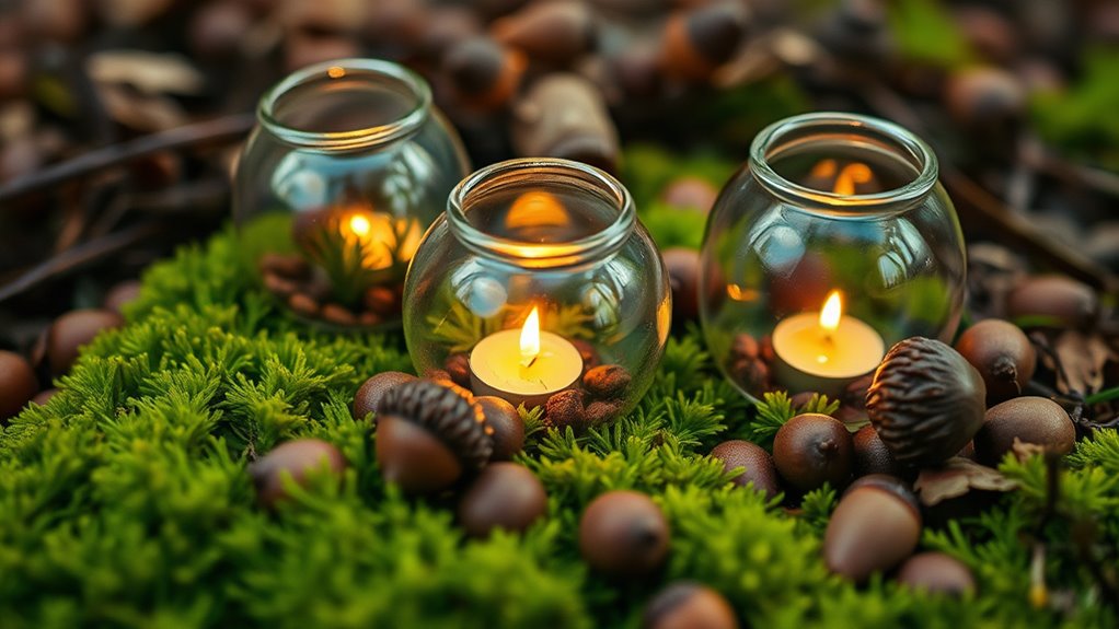 gather materials for woodland scene