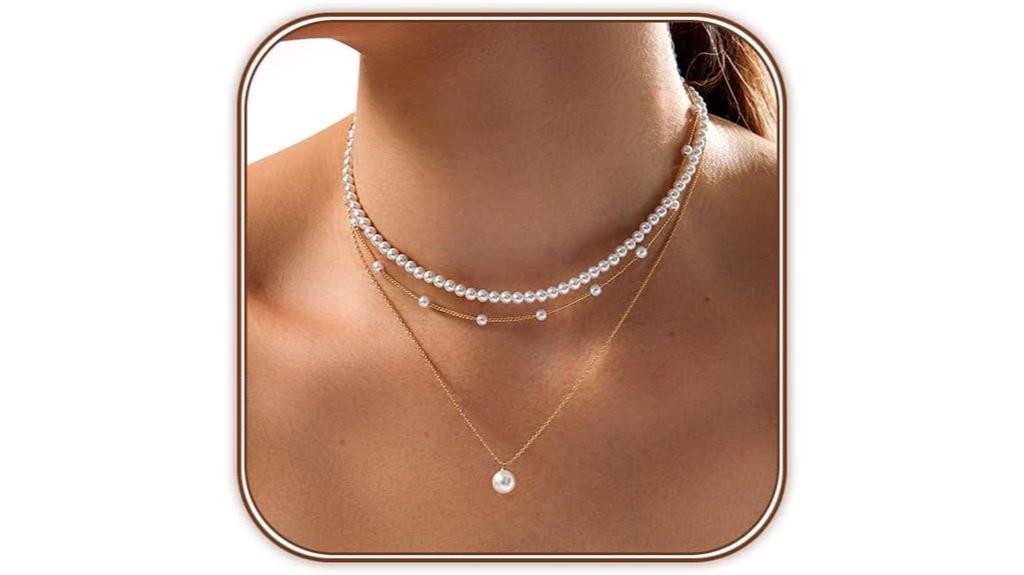 gold pearl jewelry set