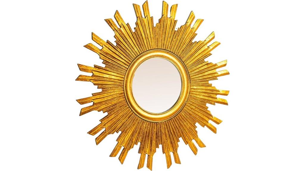 gold sunburst mirror design
