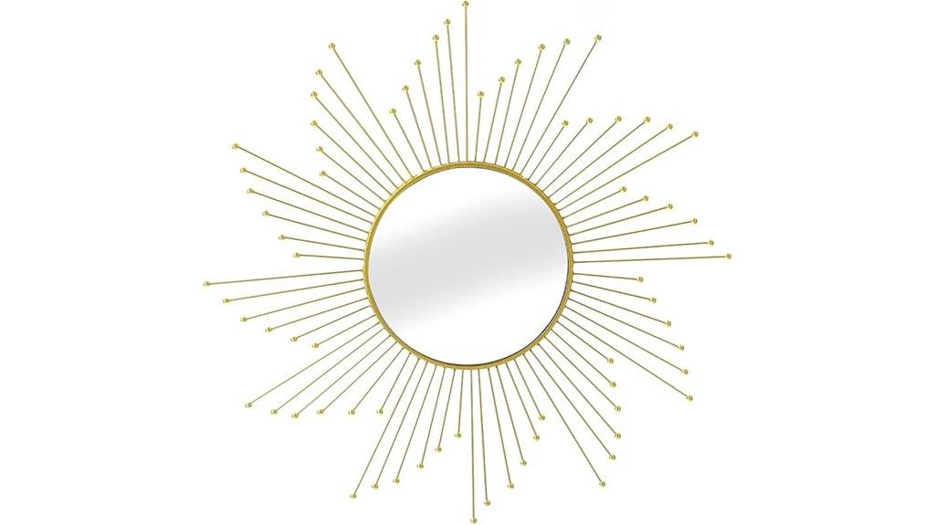 gold sunburst mirror design