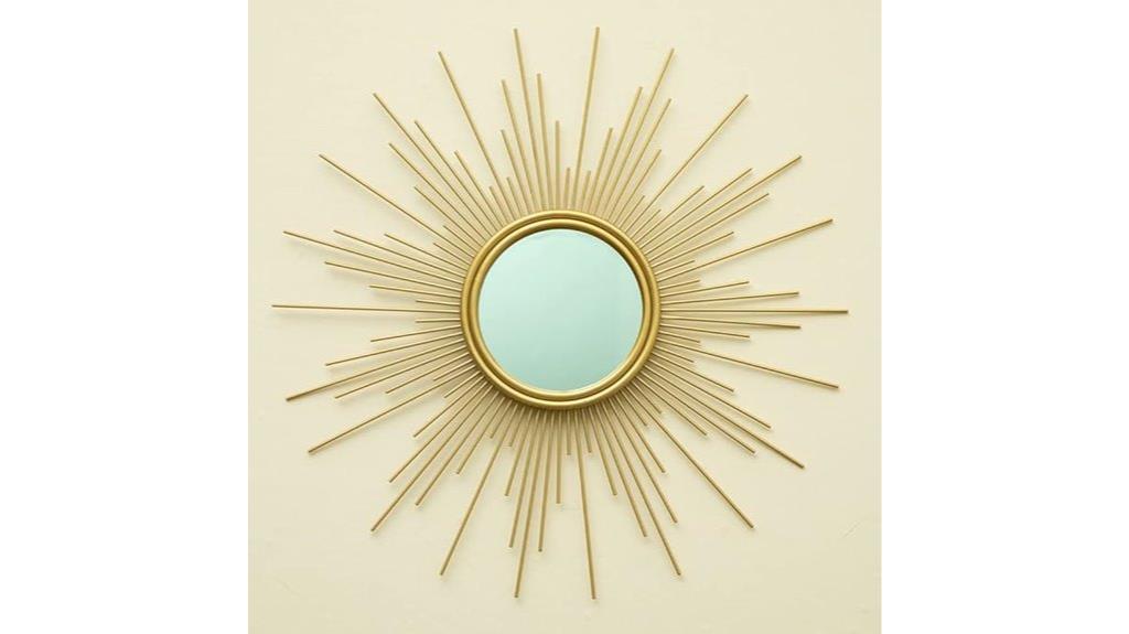 gold sunburst wall mirror